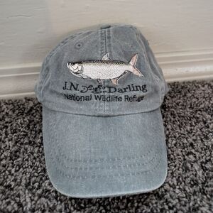 J.N. "Ding" Darling National Wildlife Refuge Embroidered Fish Hat - Washed Blue